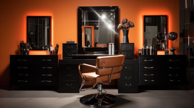 hair orange black background photo