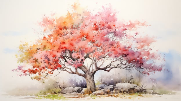 branches water color tree photo