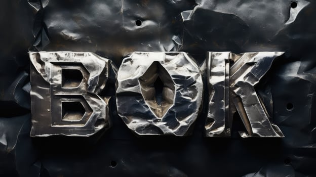 shiny metal text style photo