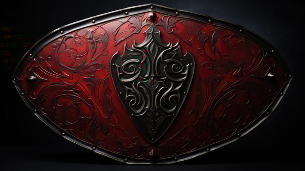 patterns red and black shield photo