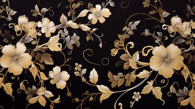 silk black patterns photo