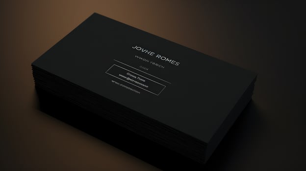 finish black business card photo