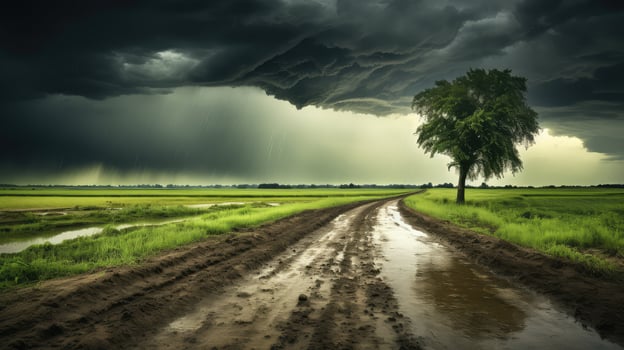 clouds farm road photo