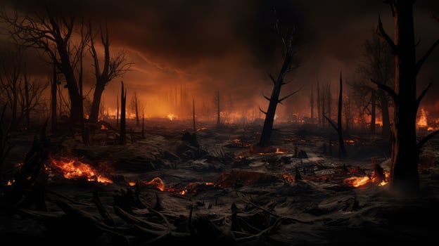 embers fire on black background photo