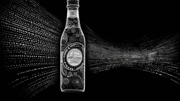 bottle beer line drawing photo