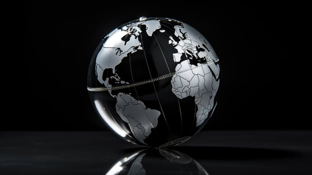 contrast globe black background photo