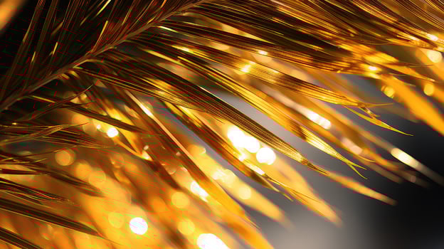 sunlight gold palm trees photo