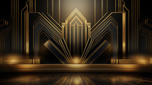 glamour art deco gold background photo