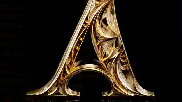 reflective alphabet gold photo