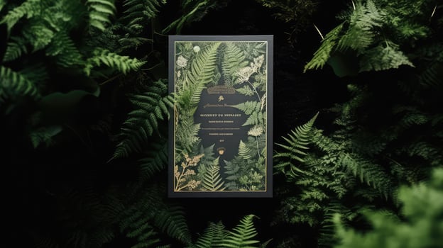 wedding green invitation photo