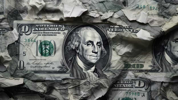 crumpled money paper texture photo