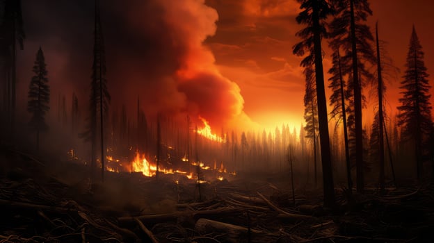 smoke wildland fire photo