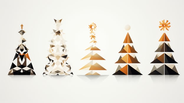 geometric christmas tree outline photo