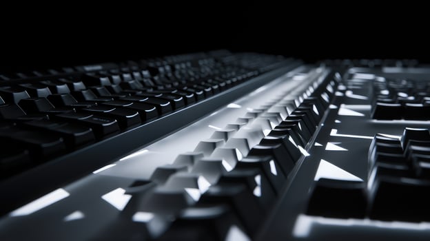illuminated black keyboard photo