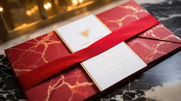 foil trifold red photo