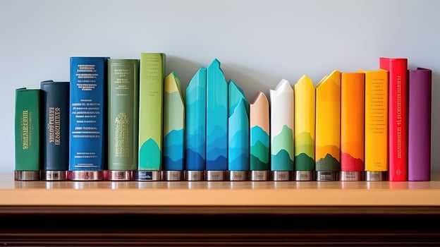 colorful book edges photo
