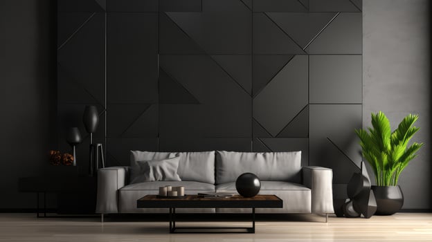 minimalist black home interior photo