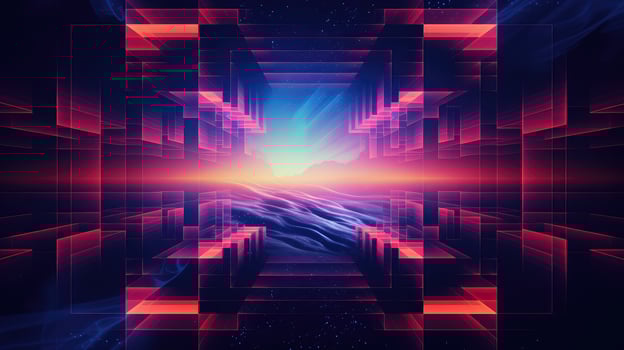 pixelated split box title animation photo