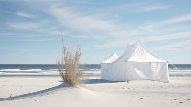 wind white tent photo