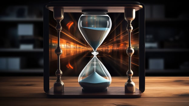modern hour glass graphic photo