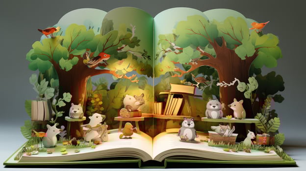 forest illustration book photo