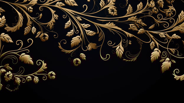 elegant black and gold pattern background photo