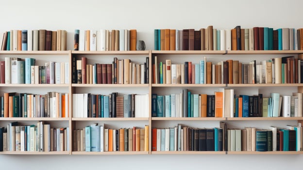 modern book shelf background photo