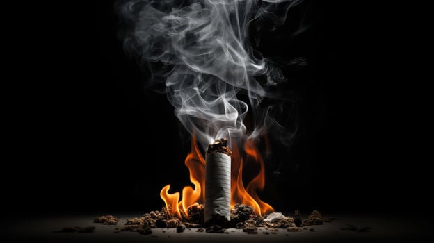 danger cigarette fire photo