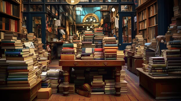 literature bookstore stack of books photo