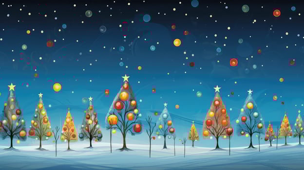 whimsical christmas background trees photo