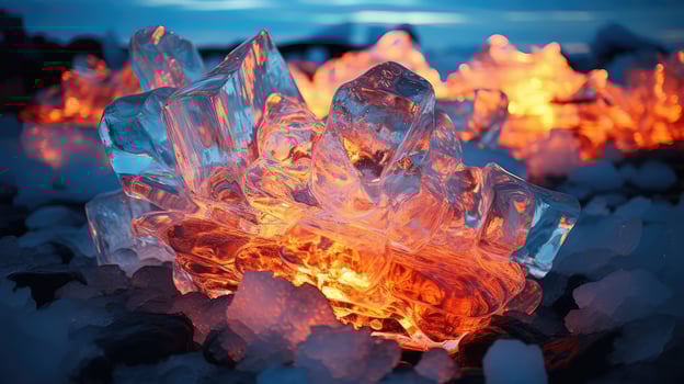 contrast ice fire photo