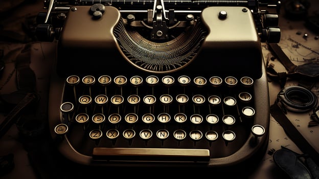 typewriter black texture leather background photo