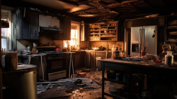 aftermath house fire kitchen photo