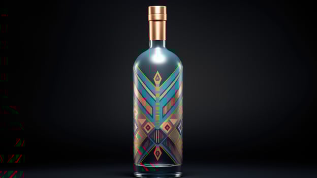 unique gin bottle mockup photo