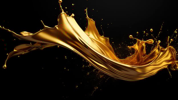 black splash paint gold photo