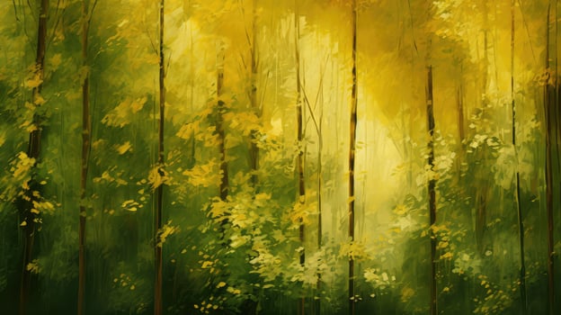 trees green gold background photo
