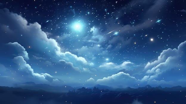 night sky cloud blue photo