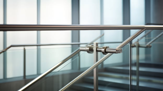 office metal handrails photo