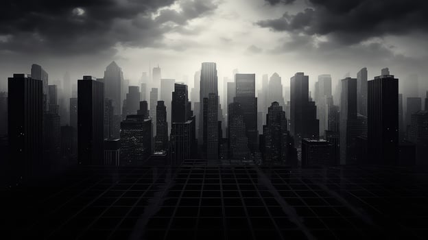 buildings black and grey photo