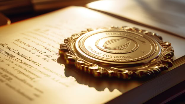 academic gold diploma photo