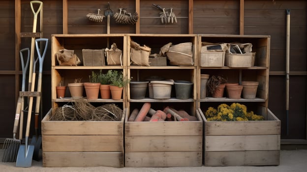 tools wood box farm photo