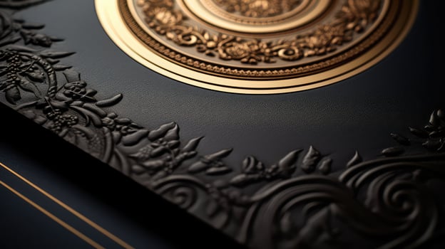 luxury black and gold letterhead photo