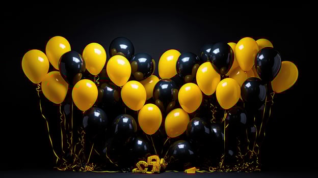 protest yellow and black balloons photo