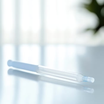 A small plastic pen on a table photo