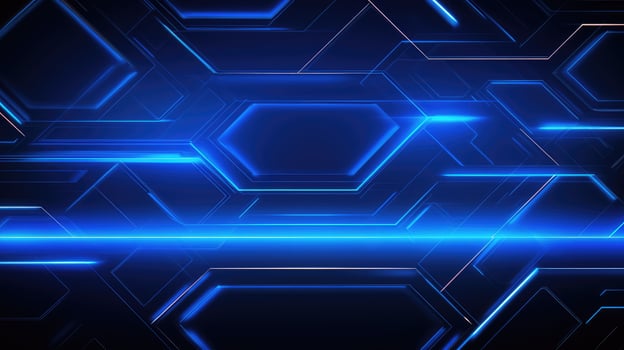 futuristic web banner blue photo