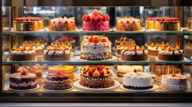 decorated glass display case photo