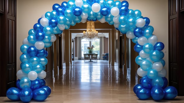 archway blue birthday balloons photo
