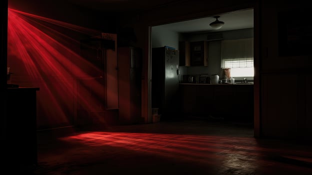 darkness red light beam photo