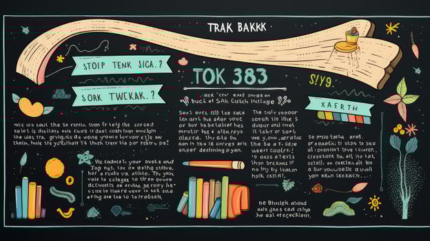 washi book mark infographic photo
