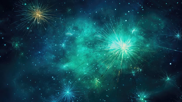 burst blue green starburst photo
